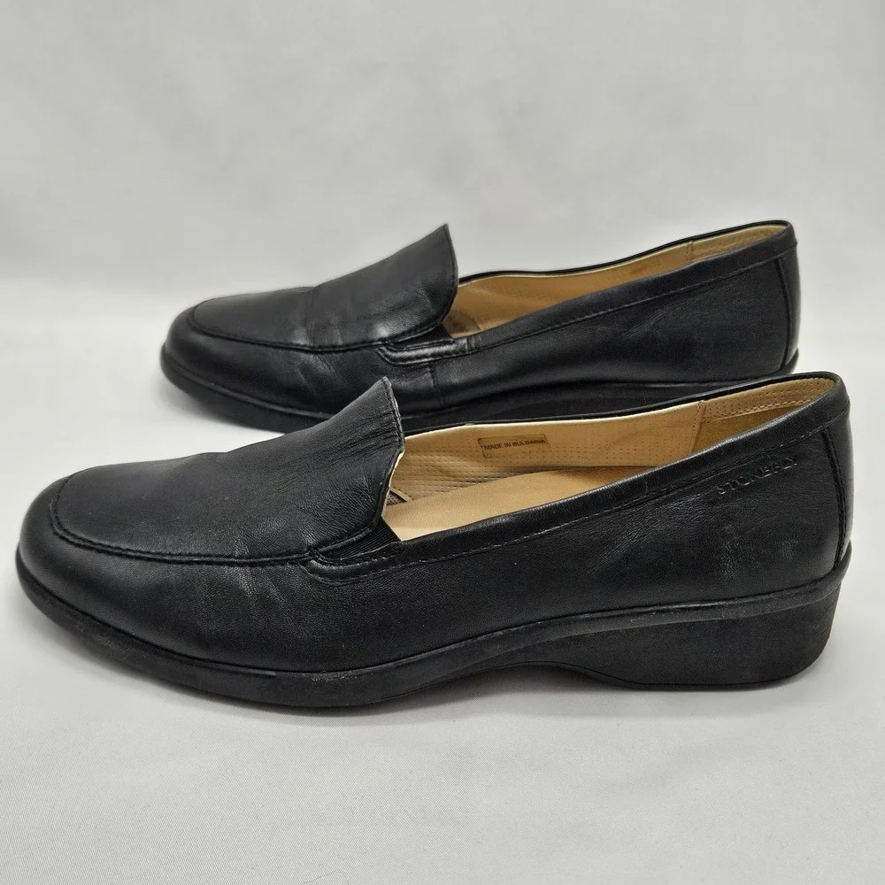 Stonefly Womens Shoes Size 39 US 8 Comfort Slip On Loafers Leather‎ Black